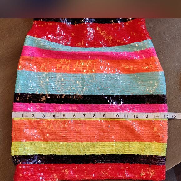 Ramy Brook Winnie Sequin Stripes Strapless Mini Dress Size 00 FLAW - Picture 8 of 16